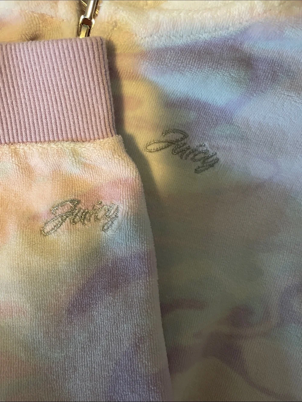 Juicy Couture sweatsuit pink and purple girls size 6